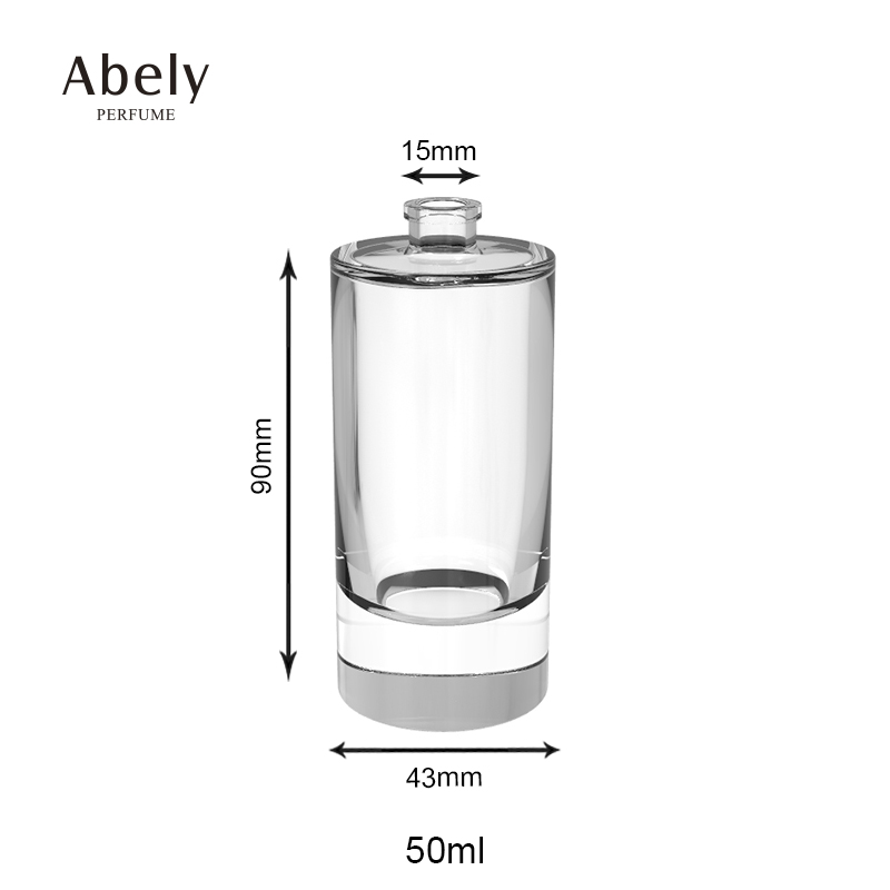 China Manufacturer Custom 50ml 75ml 100ml Cylinder Glass Empty Fragrance Perfume Bottles With Box Factory Design