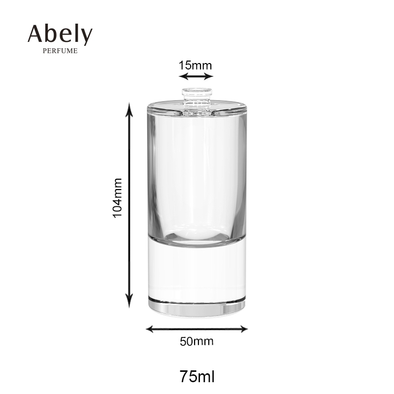 China Manufacturer Custom 50ml 75ml 100ml Cylinder Glass Empty Fragrance Perfume Bottles With Box Factory Design