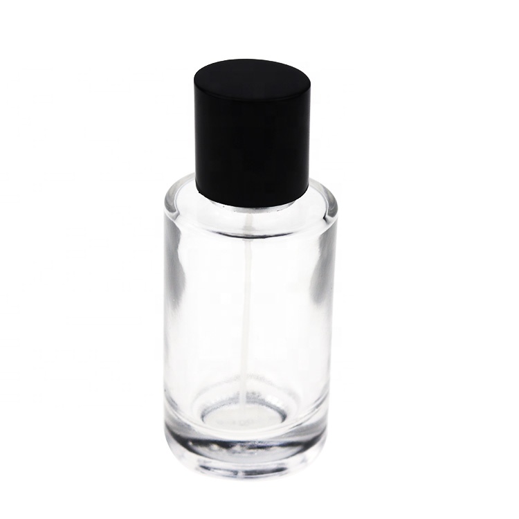 China Manufacturer Cylinder High End Glass Perfume Bottles 50ml 100ml