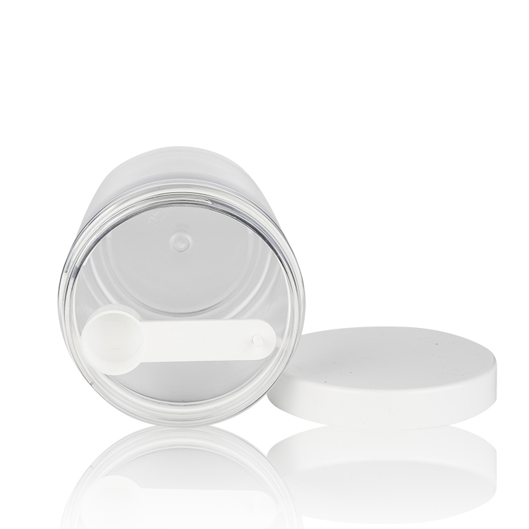 China Manufacturer High Quality Wholesale Custom Food Scoop Hook HDPE Protein Powder Bottle