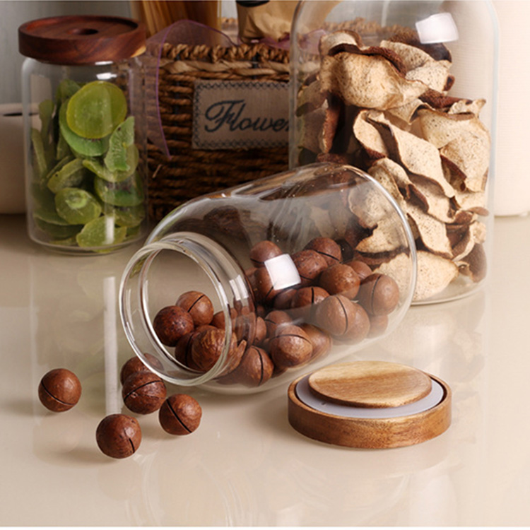 China Manufacturer Large 1L 1.5L 2L 3L Airtight Kitchen Glass Jar Storage Jar