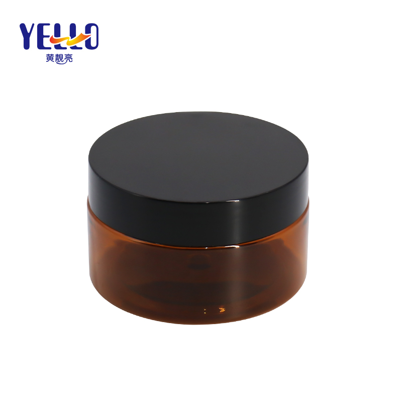 China Manufacturer Skincare Packaging Amber PET Plastic Cosmetic Cream Jar 60ml 100ml 150ml 250ml