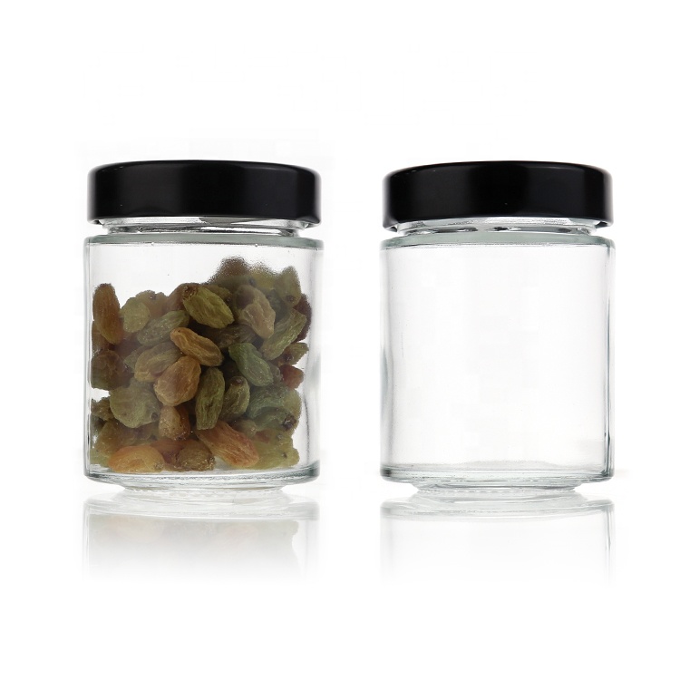 China Manufacturers 75ml 100ml 150ml 200ml 250ml 300ml 380ml Kitchen Food Storage Container Honey Jar Glass