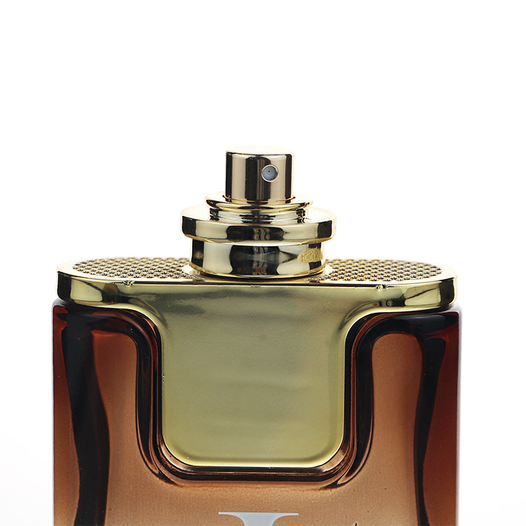 China OEM Brown Coloured Men New Design 100ml Perfume Bottle Glass Spray Bottle