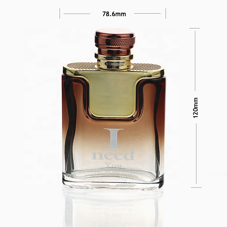 China OEM Brown Coloured Men New Design 100ml Perfume Bottle Glass Spray Bottle