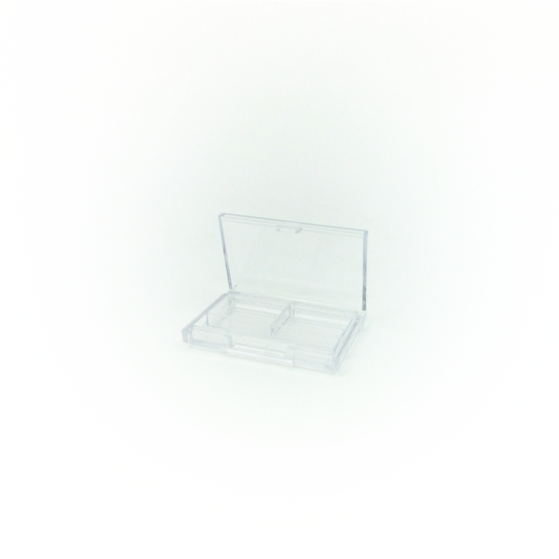 China Private Label Empty Black Square Eye Shadow Container / Powder Case