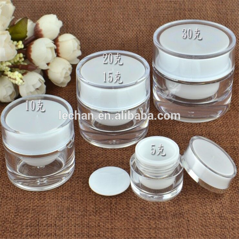 China Supplier 15g 20g 30g 50g Empty Cometic Face Cream Acrylic Jar