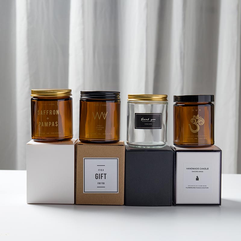 China Supplier 16 oz Straight-sided Glass Jars With White Metal Lid