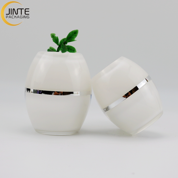 China Supplier 30g Cosmetic Packaging Egg Shape Round Hand Lotion Cream Jar