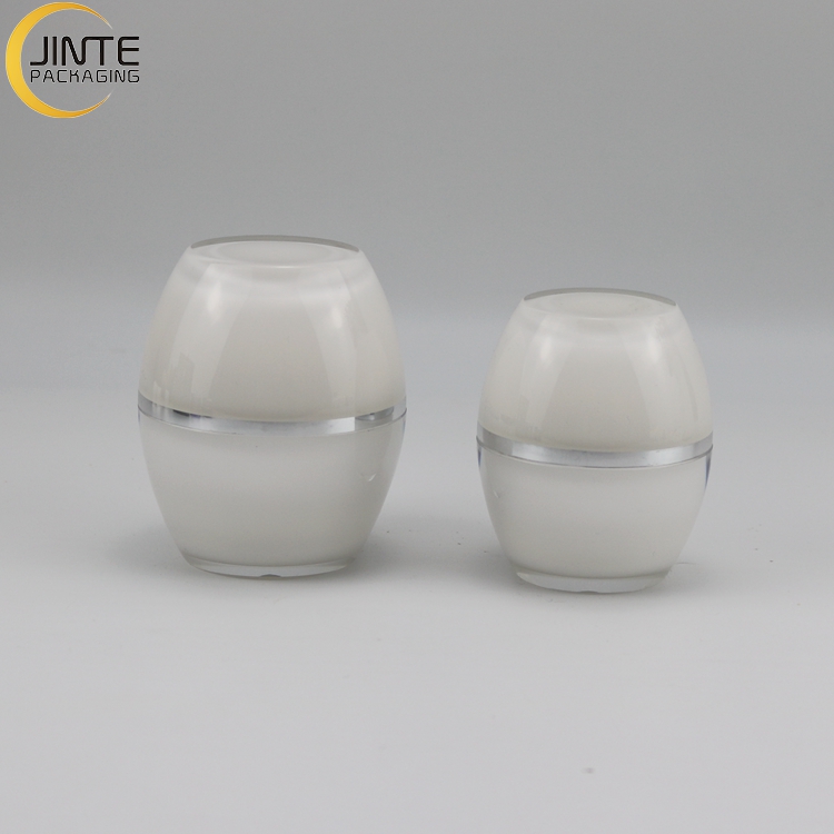 China Supplier 30g Cosmetic Packaging Egg Shape Round Hand Lotion Cream Jar