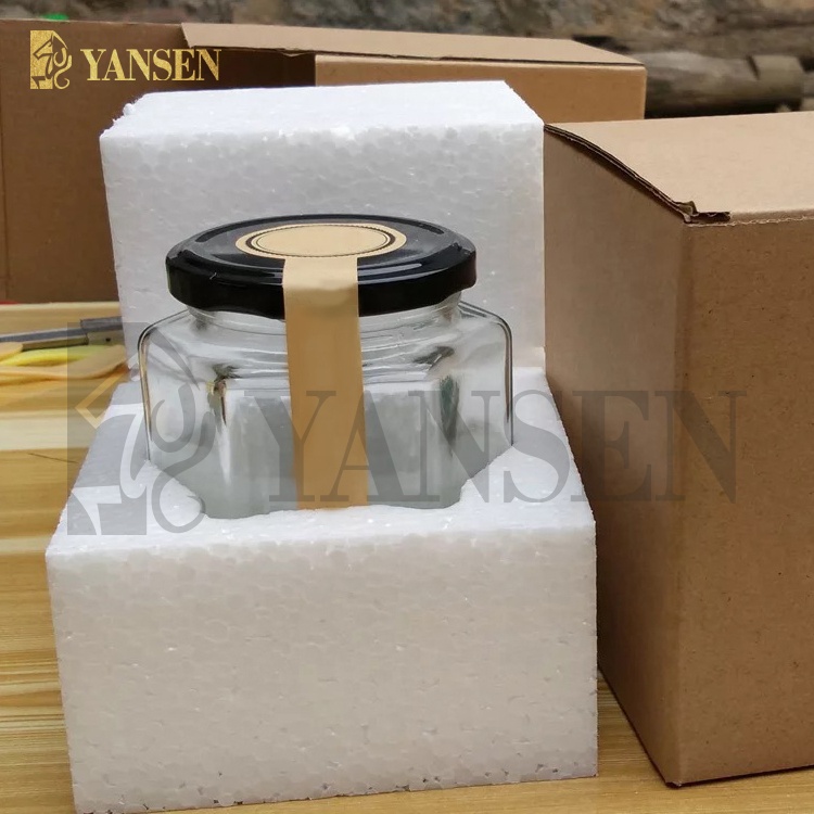 China Supplier Custom 45ml 730ml Acrylic Pet Jar, Clear Empty Airless Glass Jar, luxury Acrylic Airless Hexagon Honey Jar