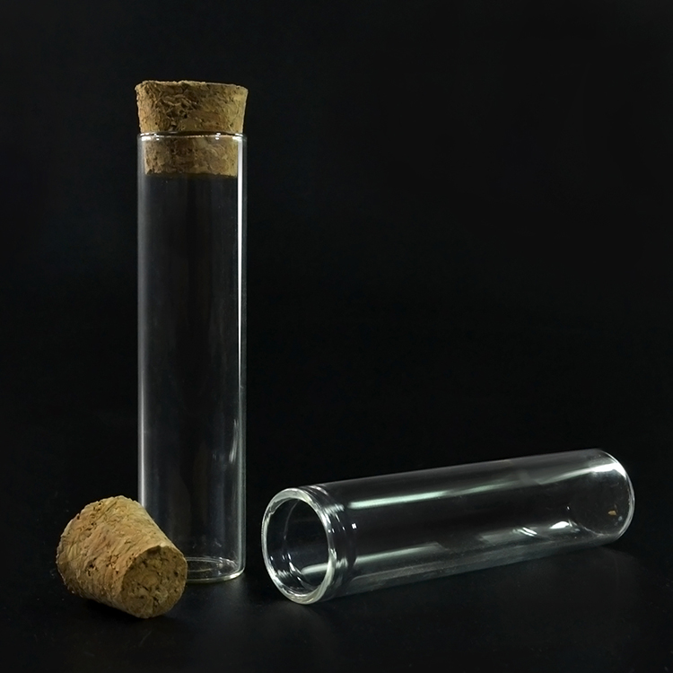 China Supplier Free Sample 1 ml Vials Clear Miniature Glass Bottle with Corks stopper