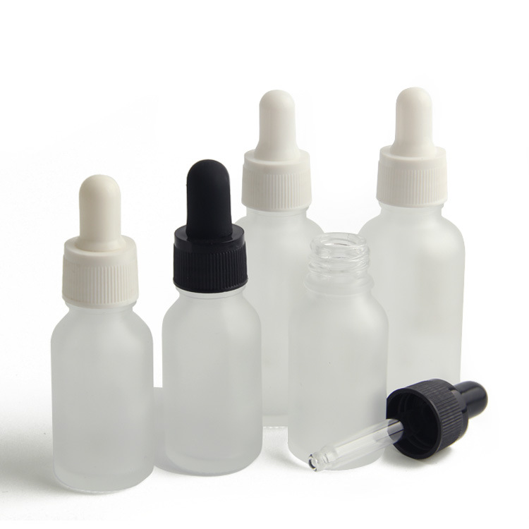 China Supplier Frosted White 15ml 30Ml Boston Glass Glass Oil Bottles 1Oz Containers Cosmetic Essential Oil Bottles Bottle Glass