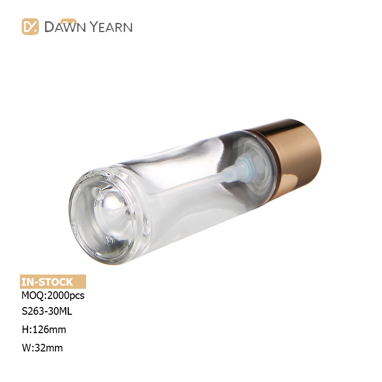 China Supplier OEM foundation packaging 30ml lotion pump glass bottle