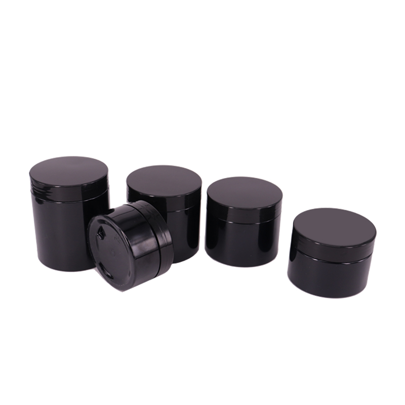 China Supplier Wholesale 15ml 20 ml 30ml 50ml Matte Black Fashionable Design Face Cream Container Plastic Cream Jar