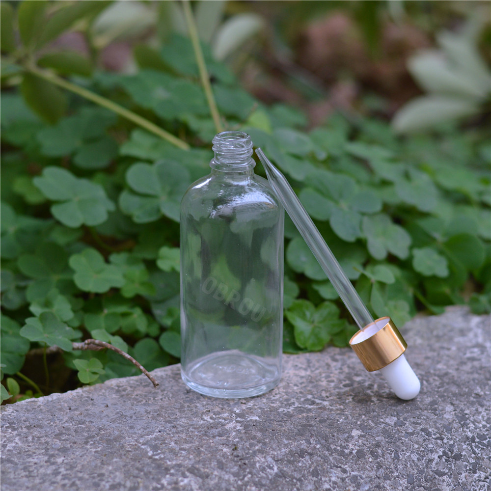 China Supplier color clear/green/blue/black/amber perfume glass dropper bottles for liquor
