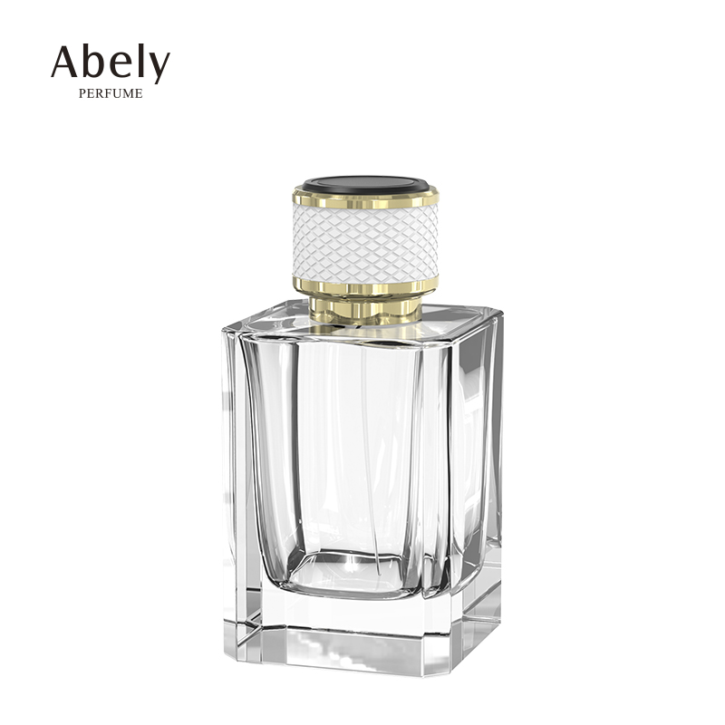 China Supplier custom glass fragrance bottle wholesale design 100ml luxury perfume bottles with wooden cap