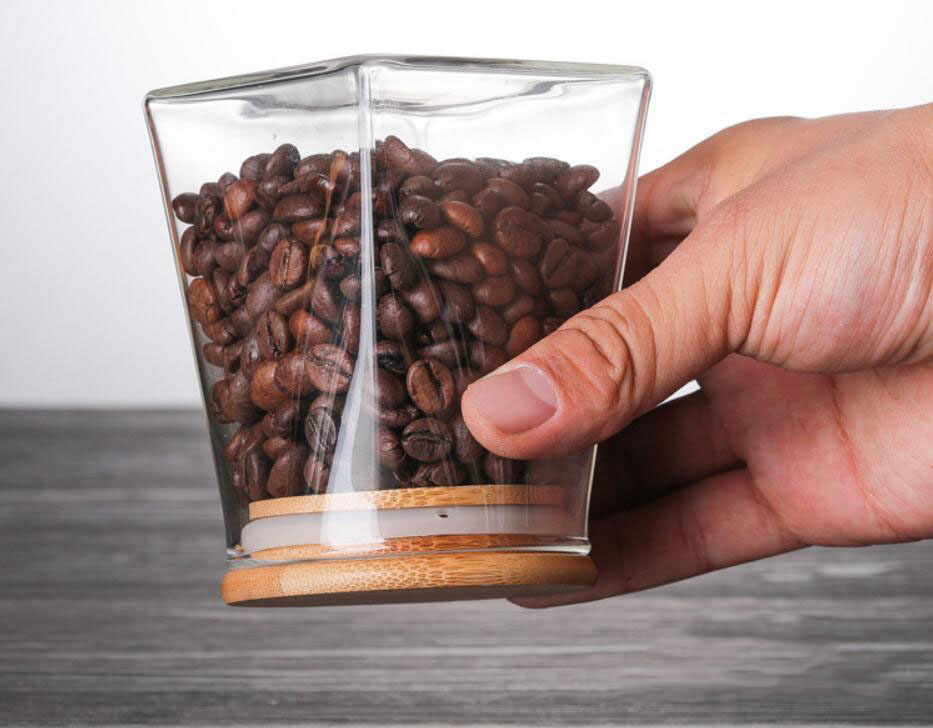 China Supplier glass candle jar with lid, glass jar wooden lid