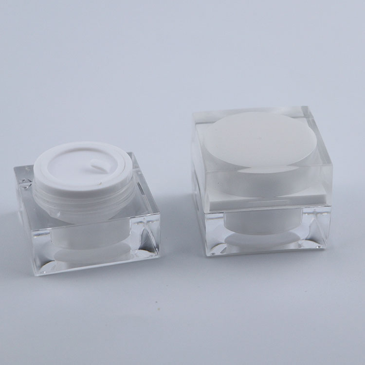 China Supplier square plastic jar luxury cream square jar