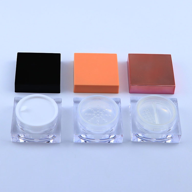 China Supplier square plastic jar luxury cream square jar