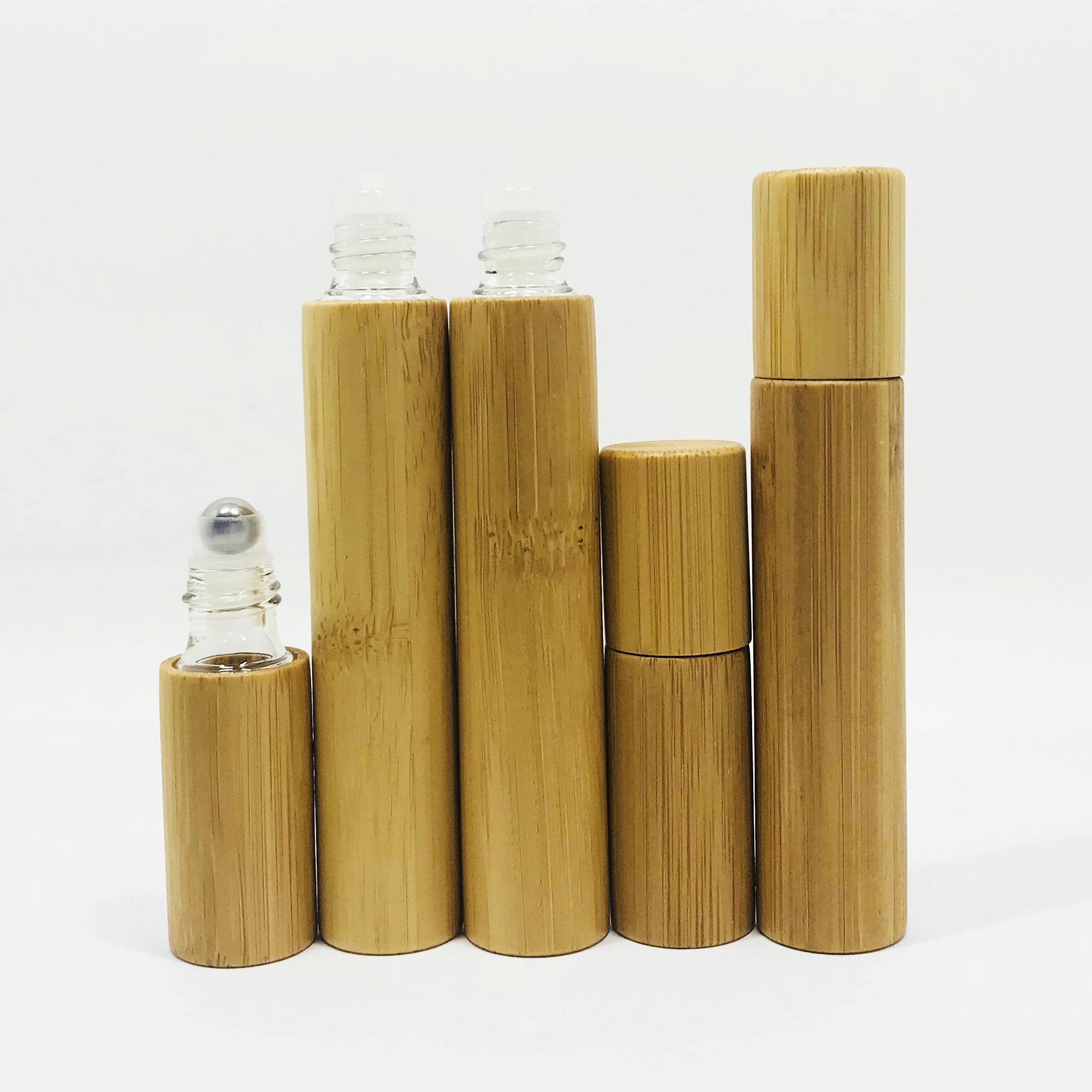 China Suppliers 5/10ml Bamboo Roll On Bottle with Glass/Stainless ball