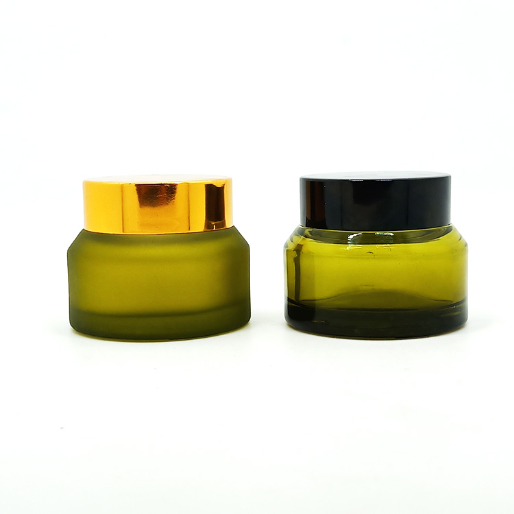 China Suppliers Cosmetic Packaging Amber Glass Jar with Private Label