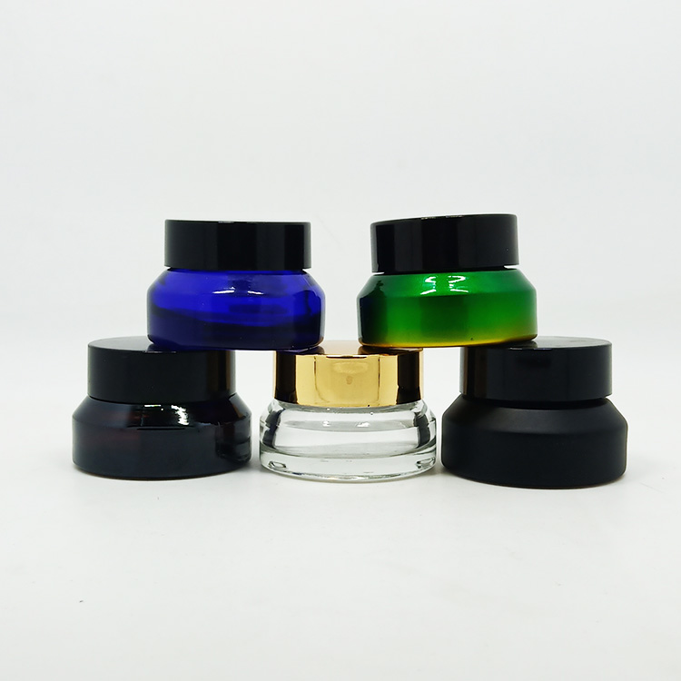 China Suppliers Cosmetic Packaging Amber Glass Jar with Private Label