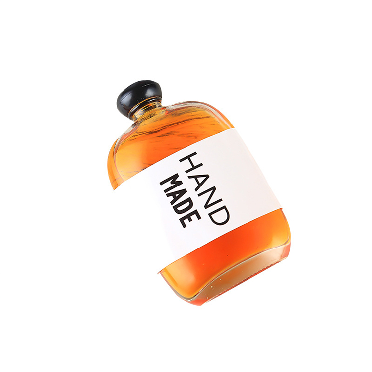 China Suppliers Unique Empty Liquor /Milk /Juice /Wine Flat Square Glass Bottle 350ml