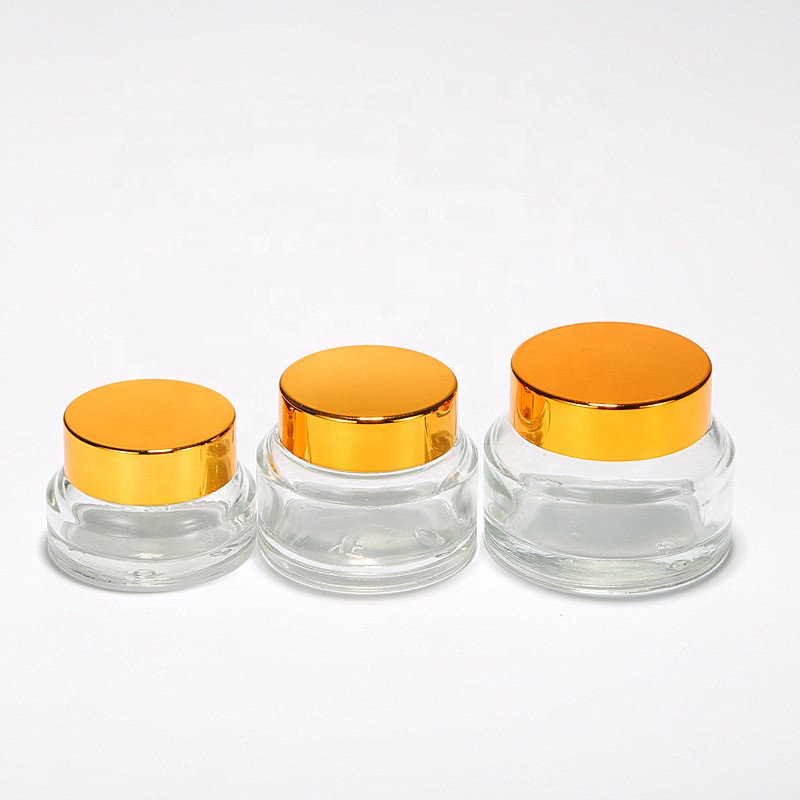China Wholesale 15g 30g 50g Glass Jars Slant Shoulder Containers Amber Glass Bottles Scrub Cream jar