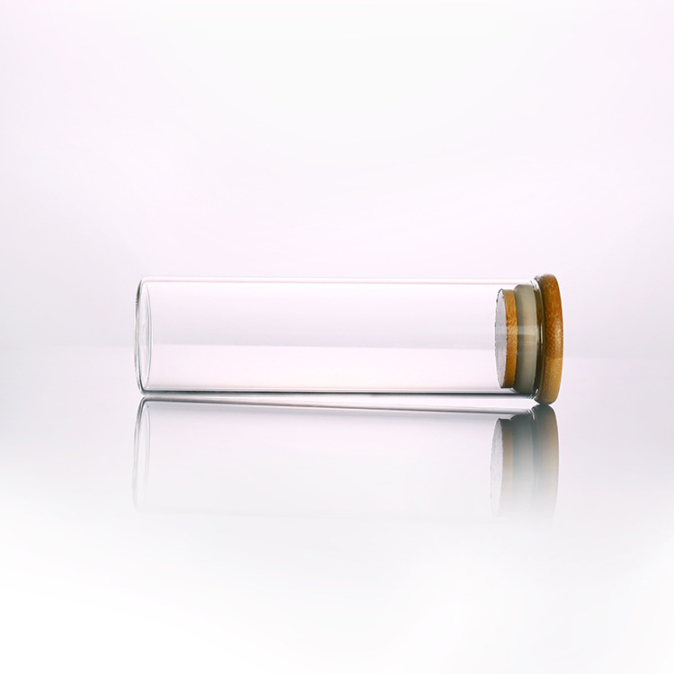 China Wholesale 200Ml 1000Ml Airtight Glass Jar Clear Glass Candle Jar With Bamboo Lid