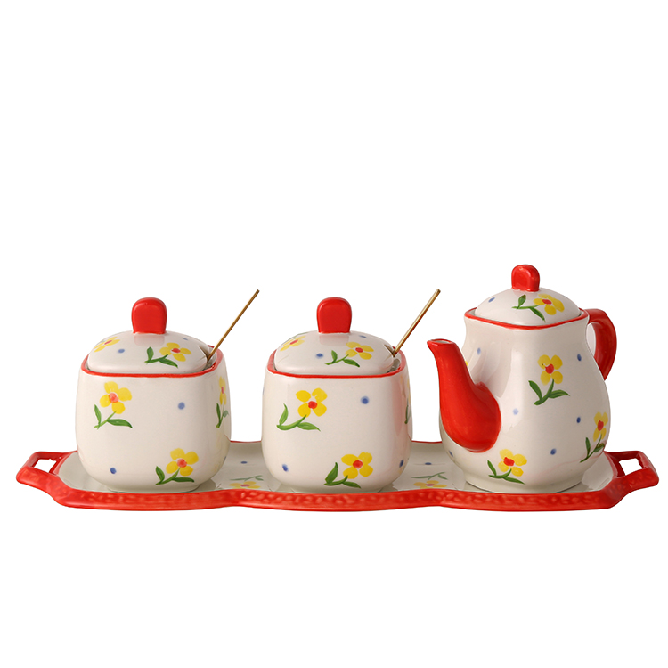 China Wholesale Custom Popular Luxury Container Set  Ceramic Seasoning Jars