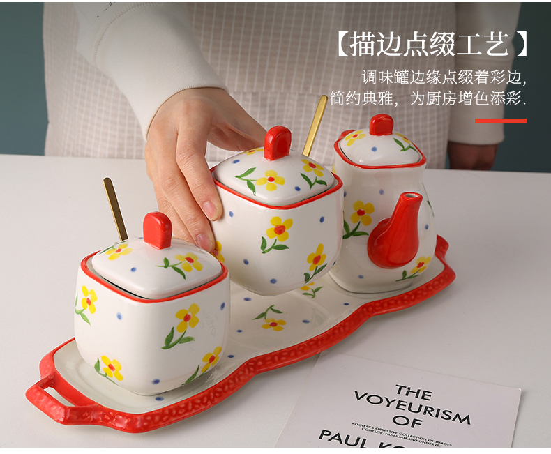 China Wholesale Custom Popular Luxury Container Set Ceramic Seasoning Jars