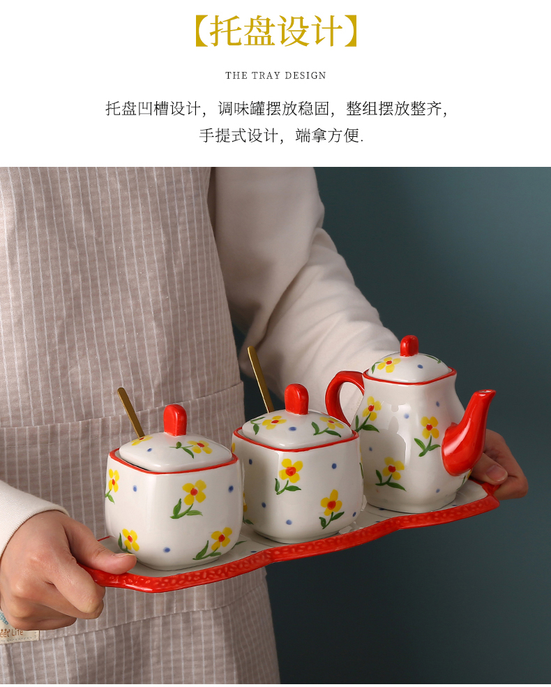 China Wholesale Custom Popular Luxury Container Set Ceramic Seasoning Jars