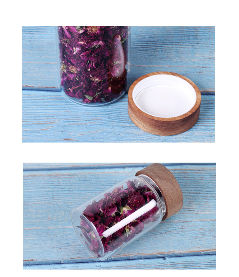 China Wholesale proper price wood lid glass jar, round glass jar