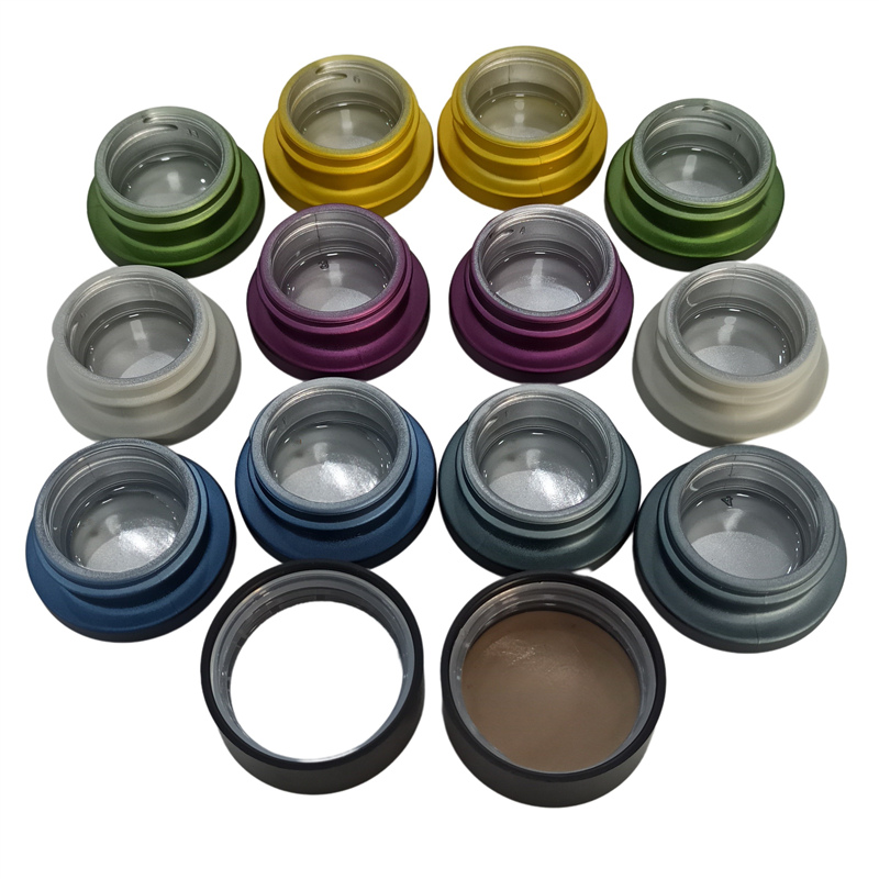 China bulk eye cream container skincare 3ml 5ml 7ml 9ml cbd oil transparent child proof concentrate glass jars with CRC cap