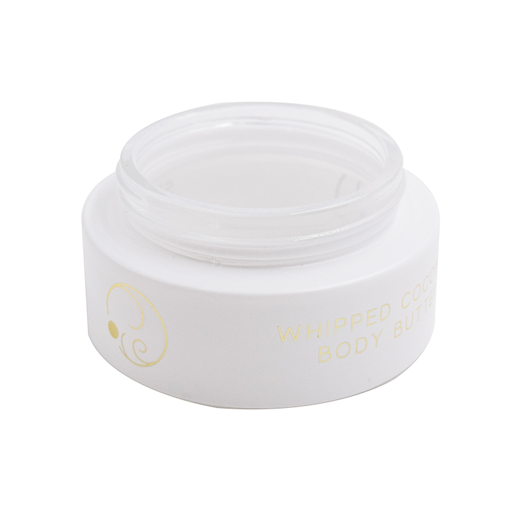 China cosmetic packaging 50g fancy facial cream glass jar with bamboo wood screw lid