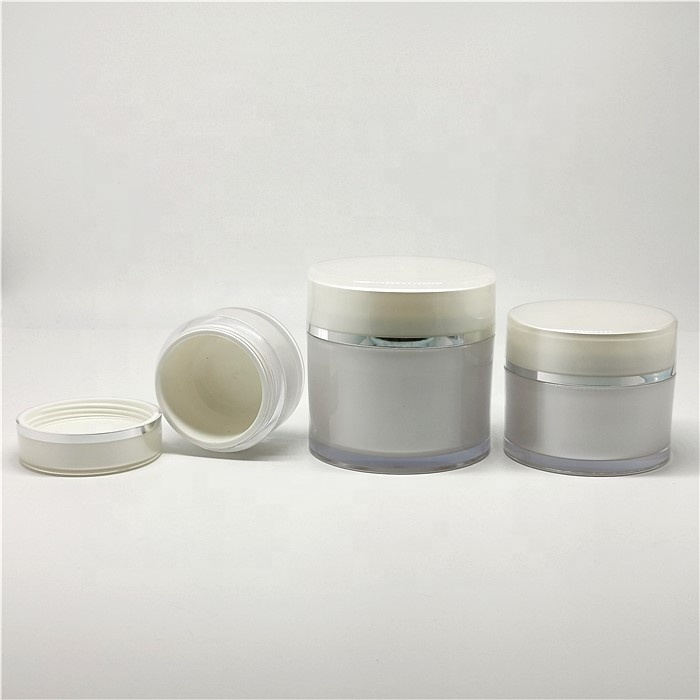 China empty refillable plastic empty makeup pot face cream container 50g 100g 150g 200g 200ml jar cosmetic for body scrub