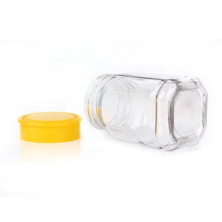 China factory 380ml 730ml large wide mouth Clear glass honey jam food storage jar
