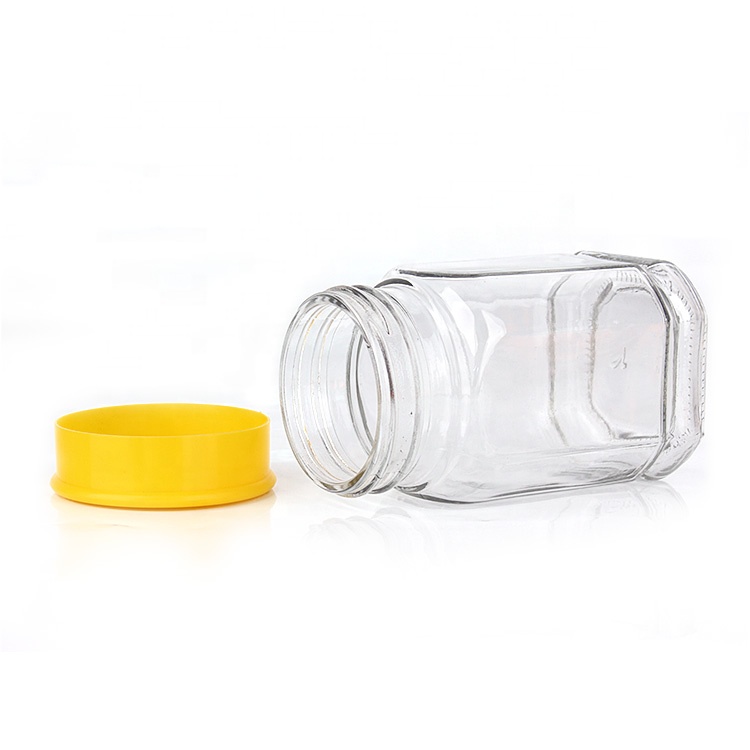 China factory 380ml 730ml large wide mouth Clear glass honey jam food storage jar