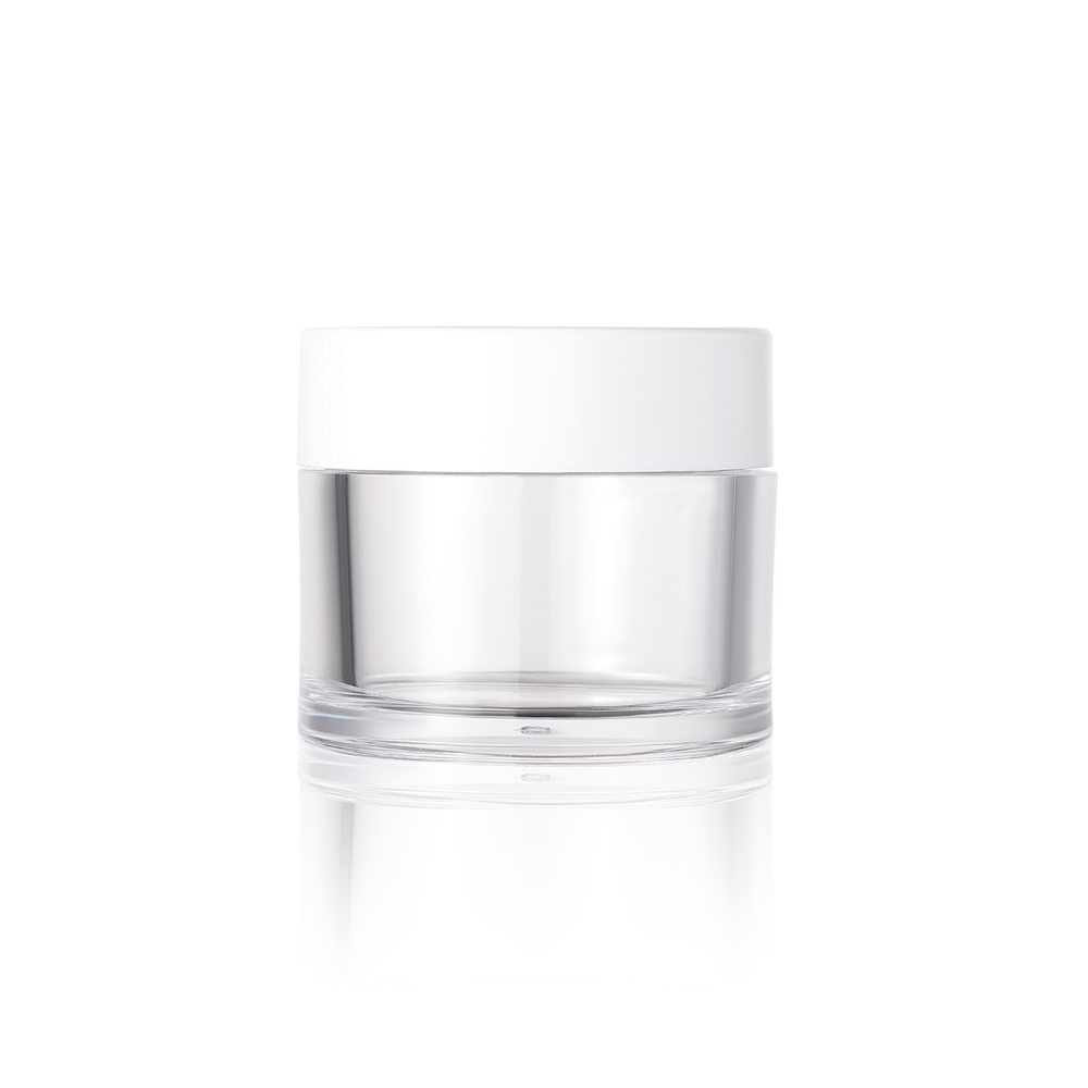 China factory custom logo 15g 30g 50g 100g 120g 150g 200g 250g clear cylinder pet plastic jar for face cream nail dipping powder