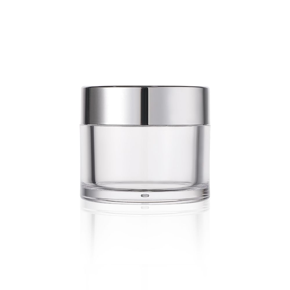 China factory custom logo 15g 30g 50g 100g 120g 150g 200g 250g clear cylinder pet plastic jar for face cream nail dipping powder