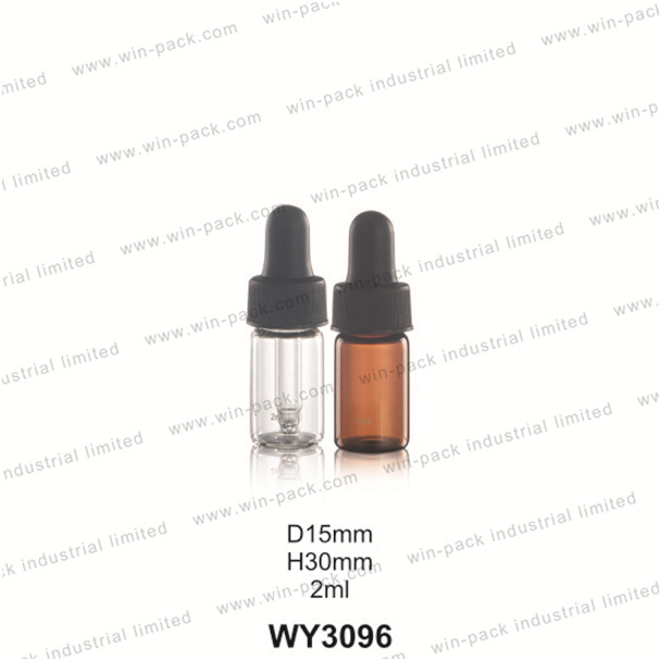 China factory custom thin tall clear tube calibrated eye glass dropper bottle 2ml 3ml 4ml 5ml