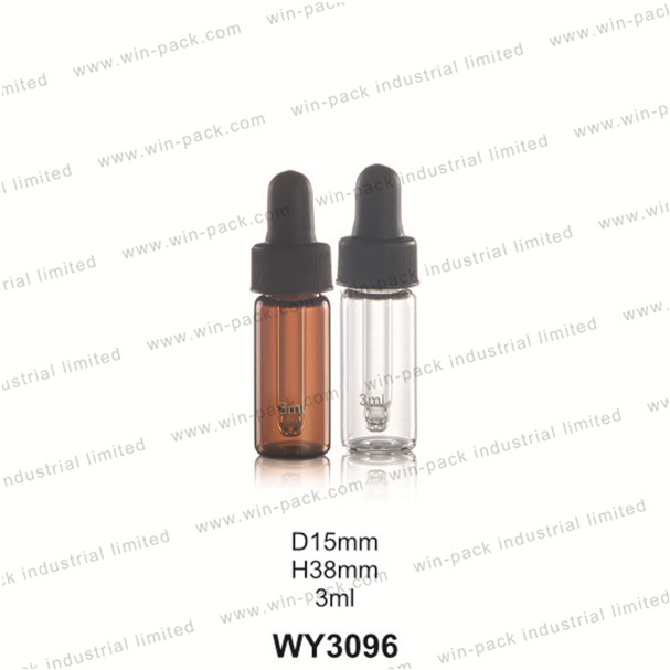 China factory custom thin tall clear tube calibrated eye glass dropper bottle 2ml 3ml 4ml 5ml