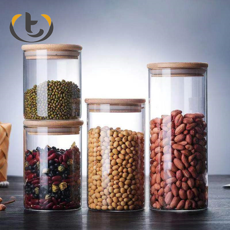 China factory glass jar big size 2oz lid glass jar 750ml