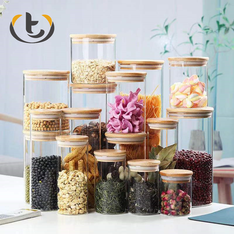 China factory glass jar big size 2oz lid glass jar 750ml