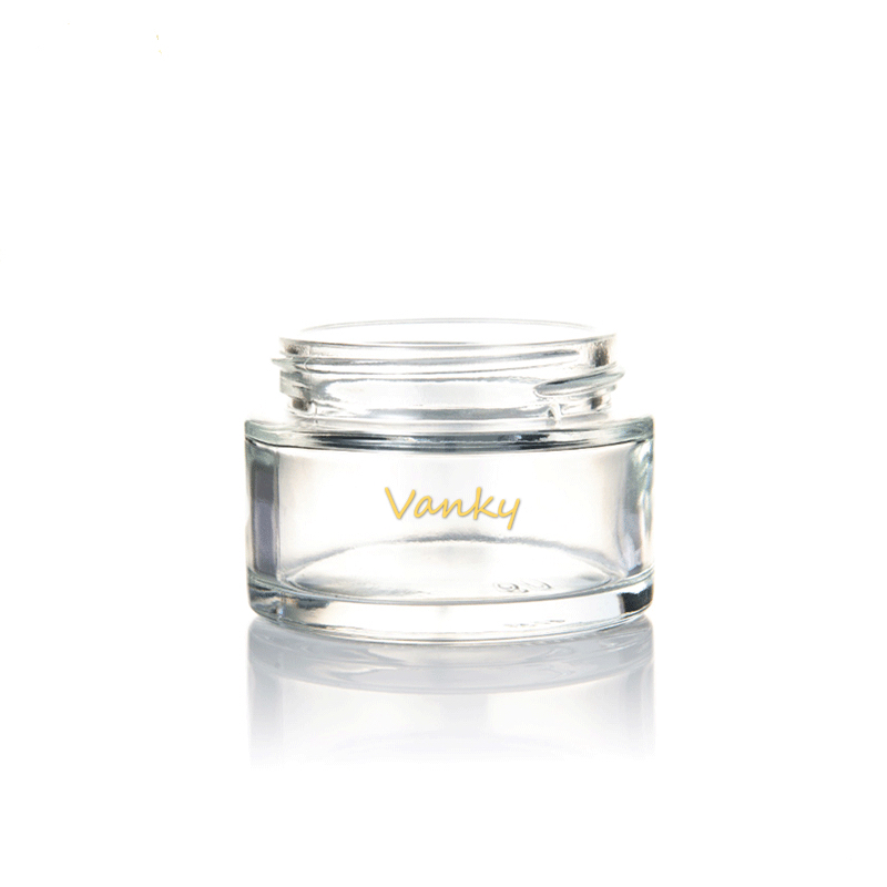 China factory luxury cosmetic glass cream jar with screw lid
