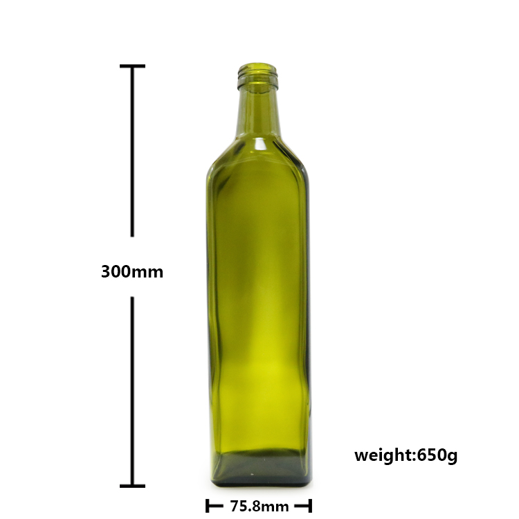 China factory wholesale 1 liter olive oil glass bottles
