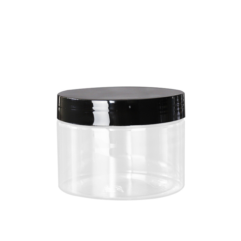 China factory wholesale  250g clear PET plastic cream jar with  screw cap