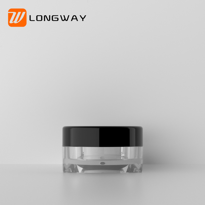 China factory wholesale 3g 5g square empty plastic cream sample jar for body scrub container