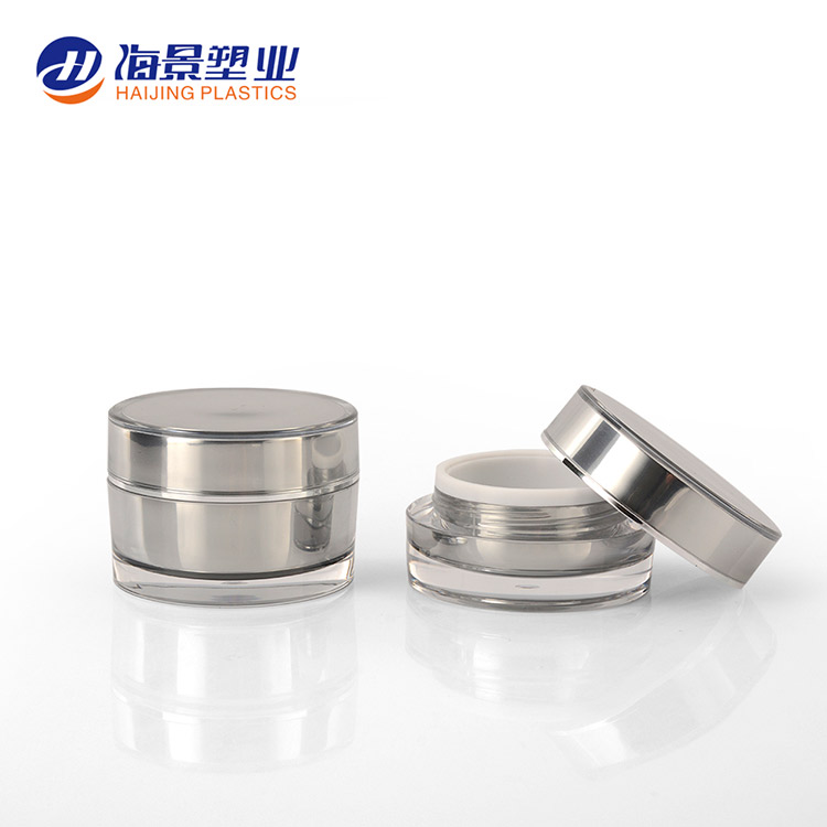 China factory wholesale big size 100g 200g empty cosmetic acrylic face cream container